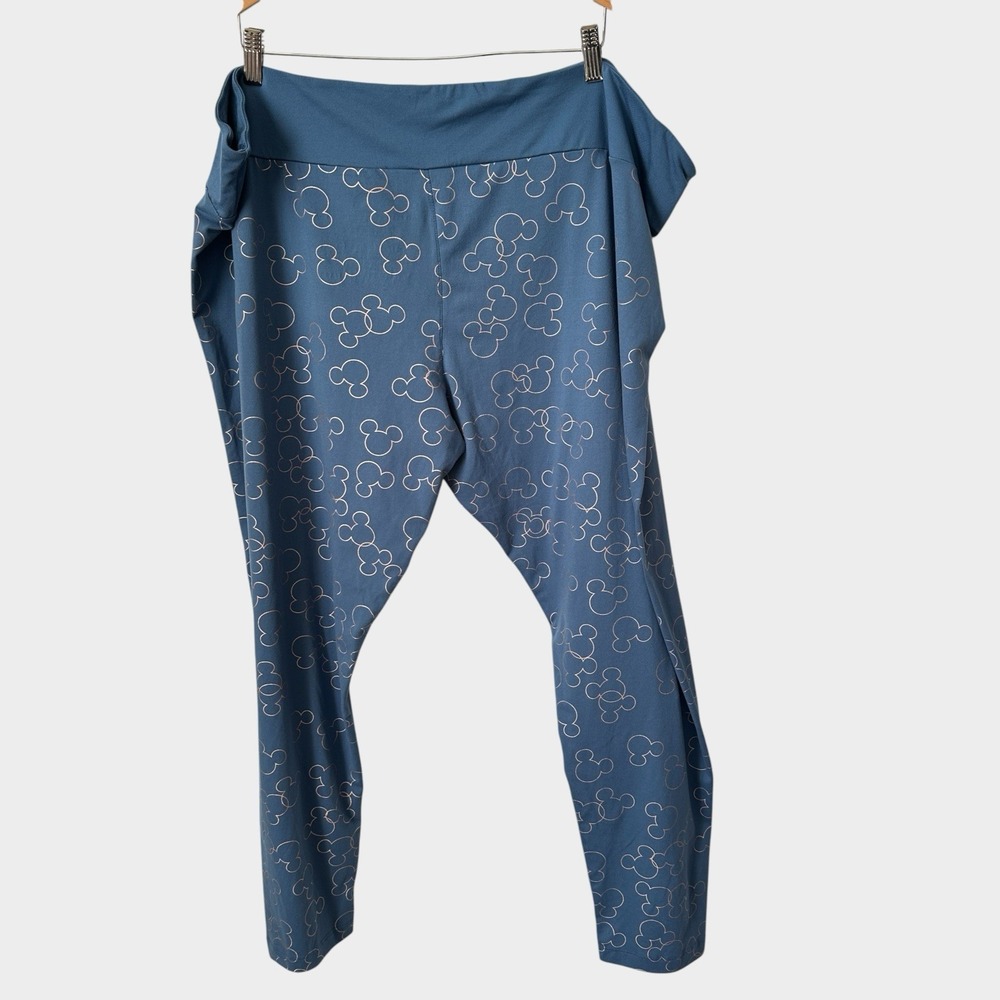 Disney Parks Leggings Womens 3x Mickey Mouse Icon Blue And Rose Gold